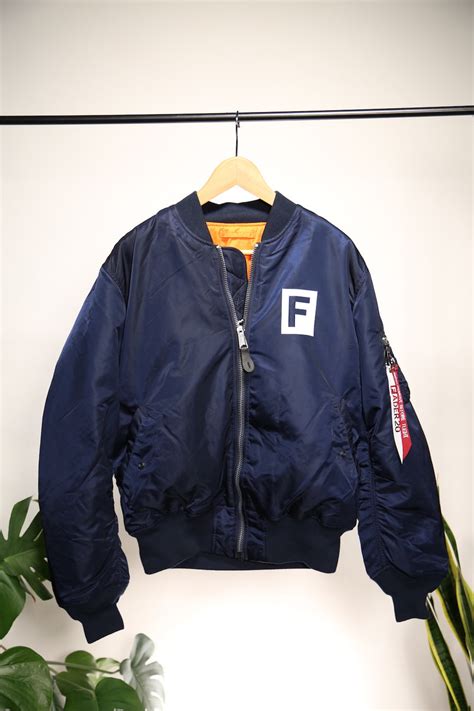 replica blue alpha ma-1 flight jacket large tall lt|FADER x Alpha MA.